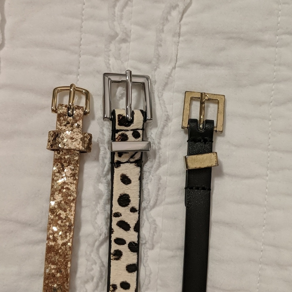 3 skinny belts